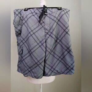 OP Ocean Pacific Plaid Board Swim Trunks NWT